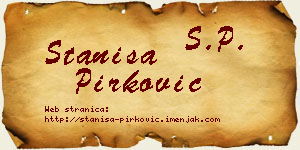 Staniša Pirković vizit kartica